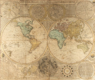 Lote 777: 'A GENERAL MAP OF THE WORLD OR TERRAQUEOUS GLOBE' 'A GENERAL MAP OF THE WORLD OR TERRAQUEOUS GLOBE'