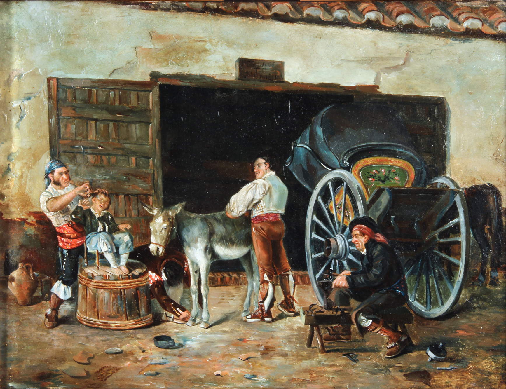  'EL BARBERO. ESCENA EN LA HERRERIA'