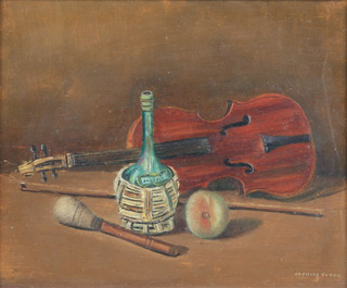 Lote 322: GARCIA TEYRA, José 'COMPOSICION CON VIOLIN'