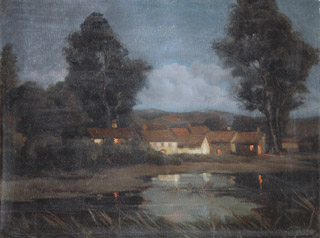 Lote 161: CACHOUD, François Charles 'PAISAJE NOCTURNO'