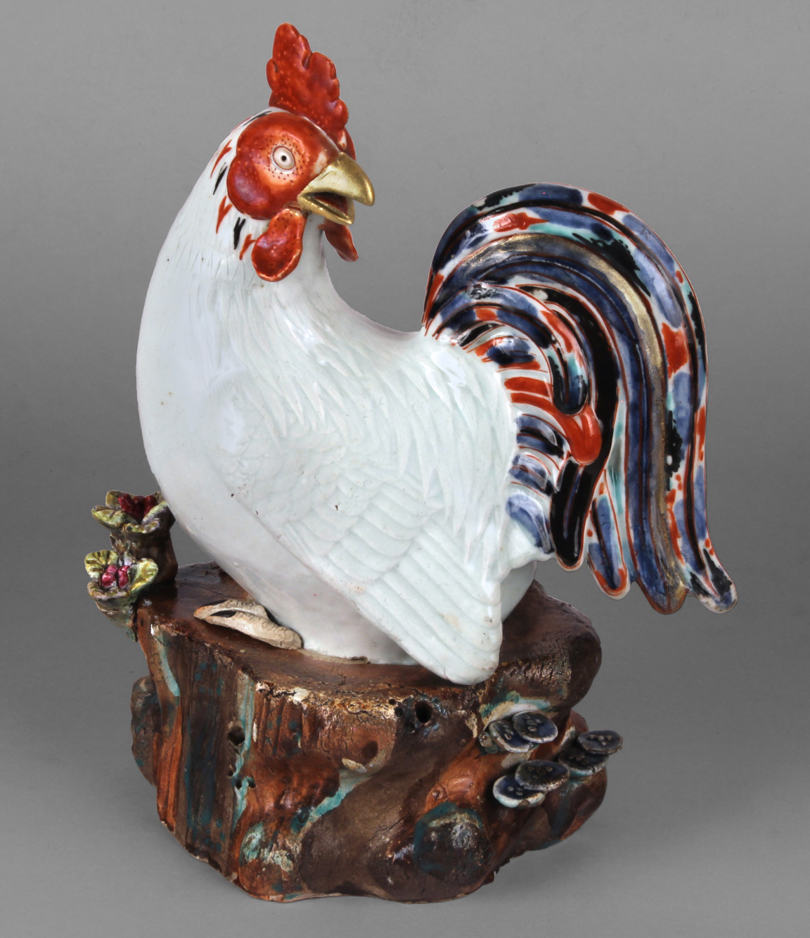  GALLO DE ANTIGUA PORCELANA JAPONESA DE ARITA.