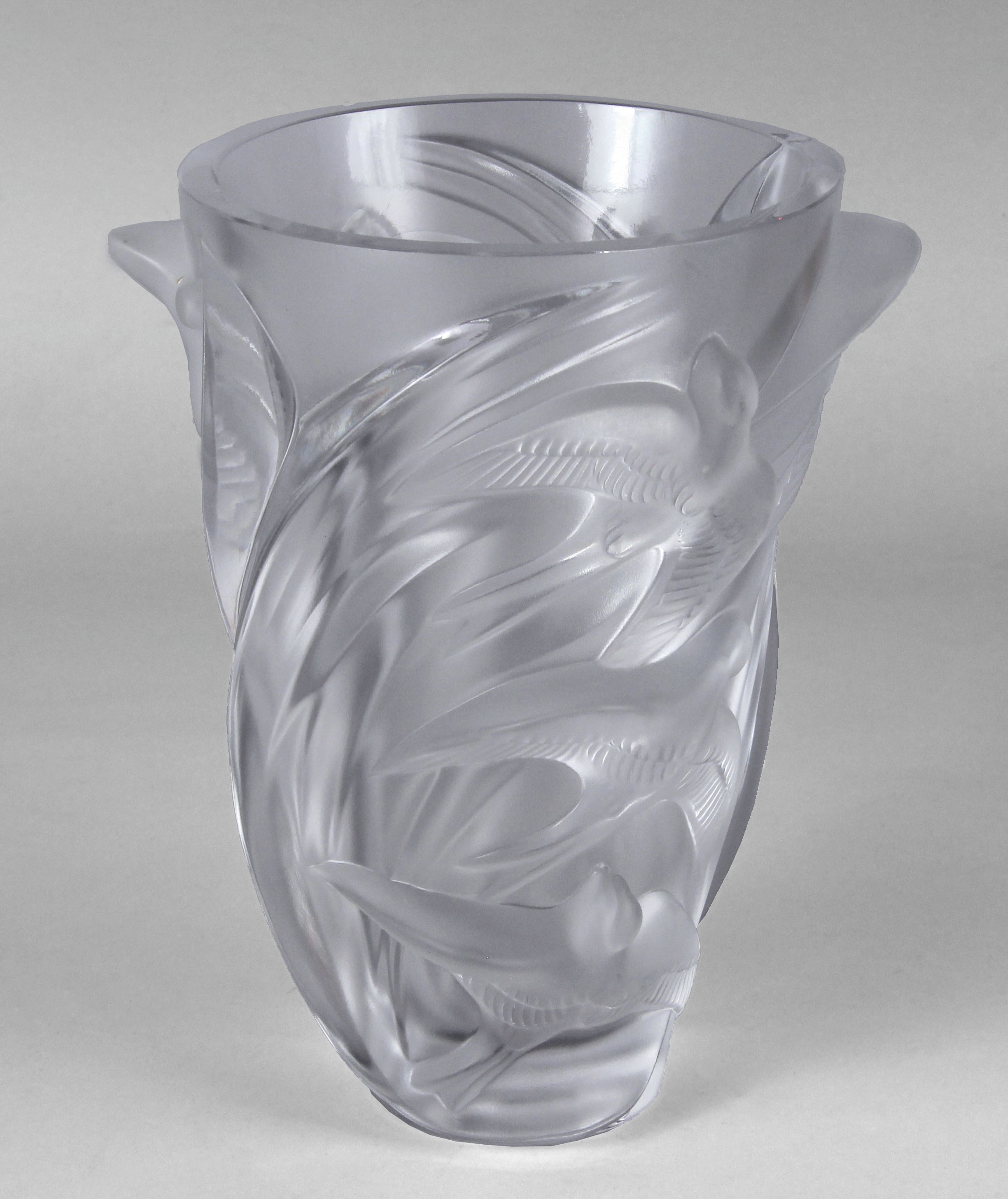  VASO FRANCES MODELO 'MARTINETS' FIRMADO LALIQUE.