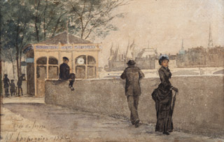 Lote 167: HARPIGNIES, Henri Joseph 'QUAI DU LOUVRE'