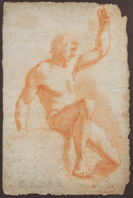 Lote 174: ANONIMO 'ESTUDIO. DESNUDO MASCULINO