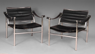 Lote 377: PAR DE SILLONES DE DISEÑO MARCEL BREUER. PAR DE SILLONES DE DISEÑO MARCEL BREUER.