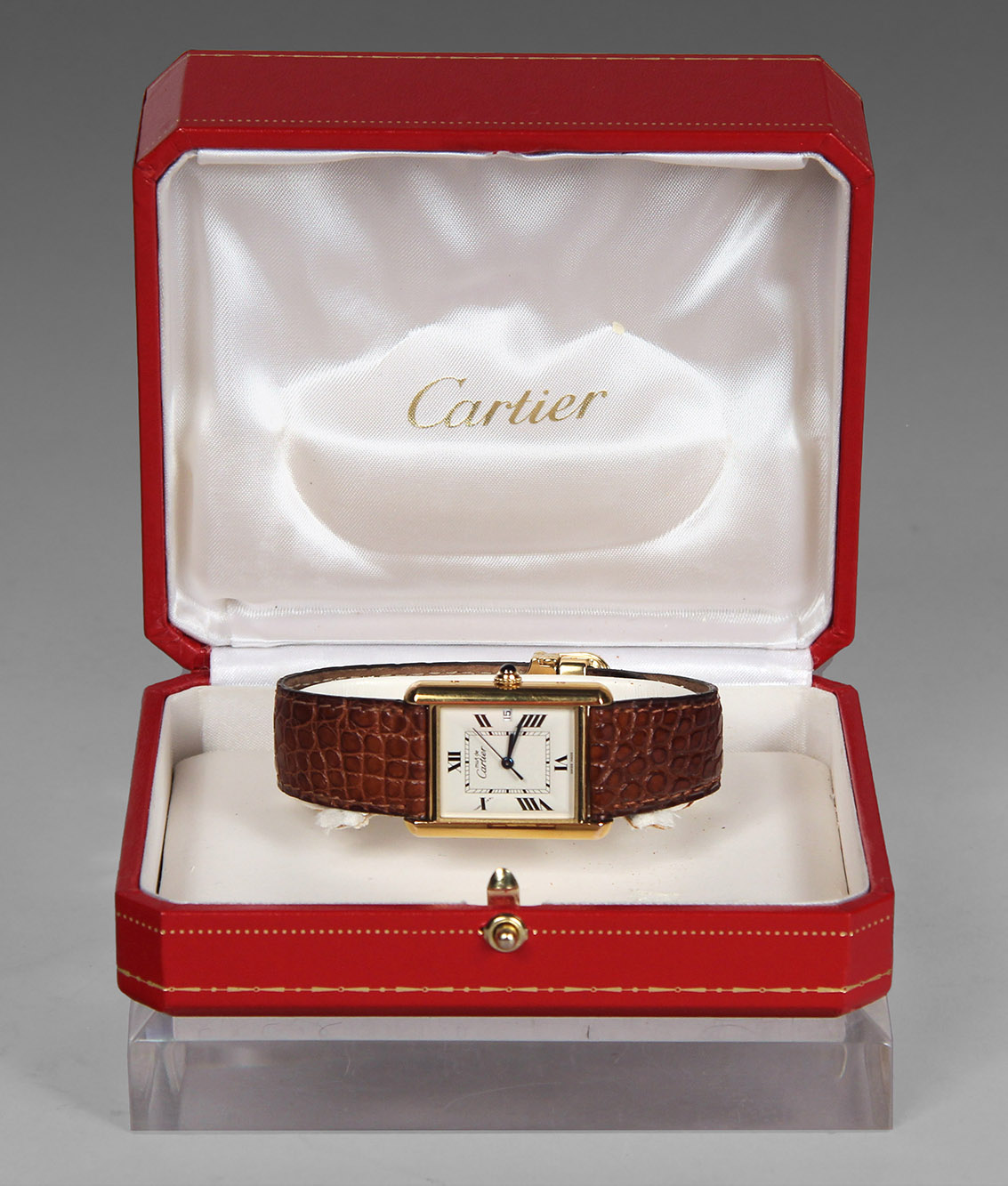  RELOJ PULSERA DE ORO MARCA CARTIER PARA DAMA.