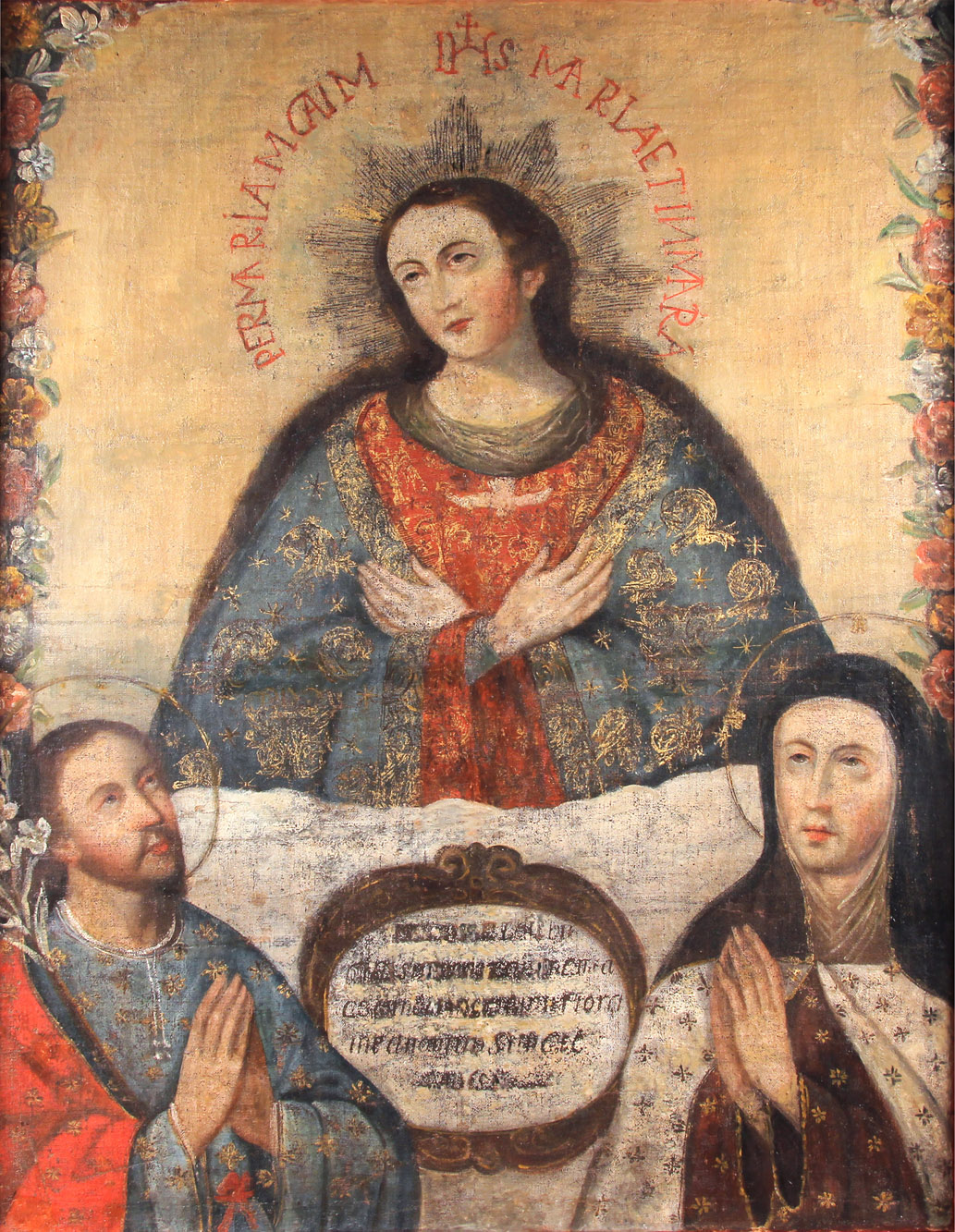 ANONIMO 'LA VIRGEN Y DOS SANTOS'