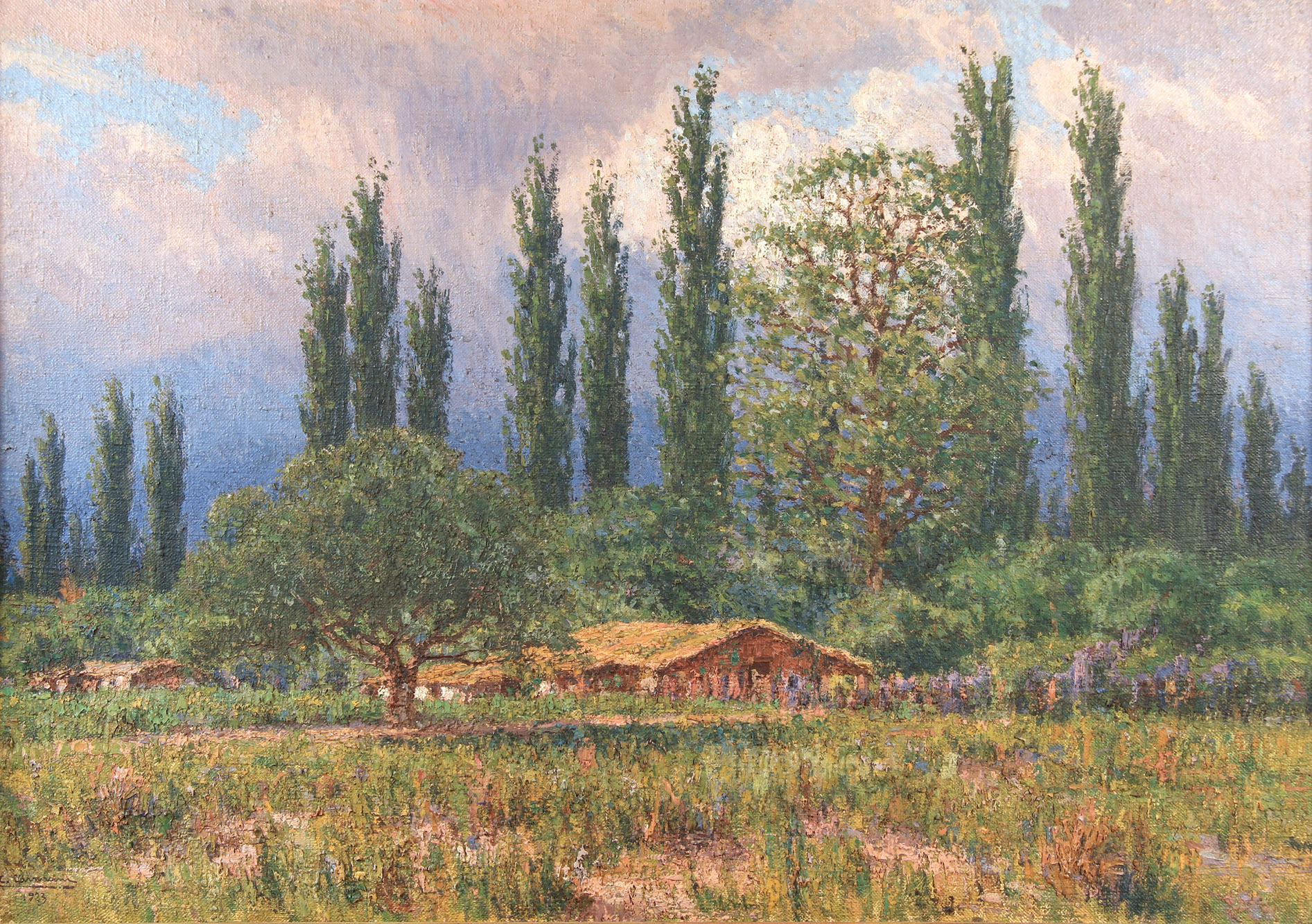 CARNACINI, Ceferino  'PAISAJE CON RANCHO'