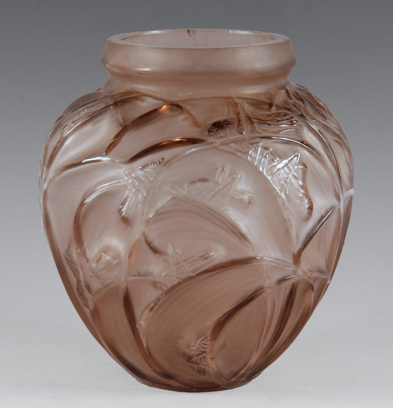  VASO FRANCES LALIQUE DE VIDRIO ARTISTICO.