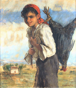 Lote 411: CUENCA MUÑOZ, Rafael 'NIÑO CON GALLO'