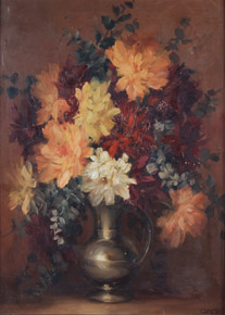 Lote 422: HAHN de VIDAL Margarita 'VASO CON FLORES'