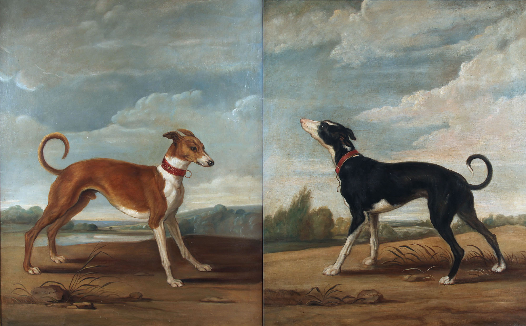  'PERRO SOBRE FONDO DE PAISAJE'