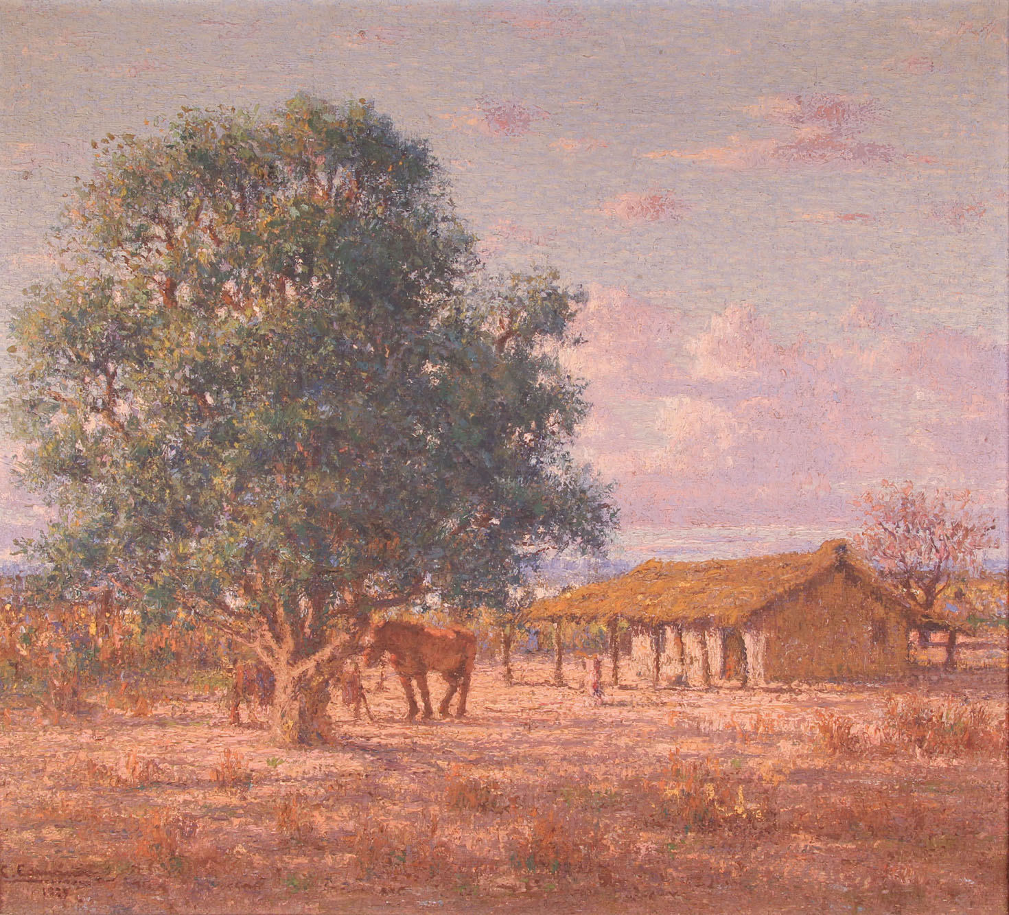 CARNACINI, Ceferino  'PAISAJE CON RANCHO'