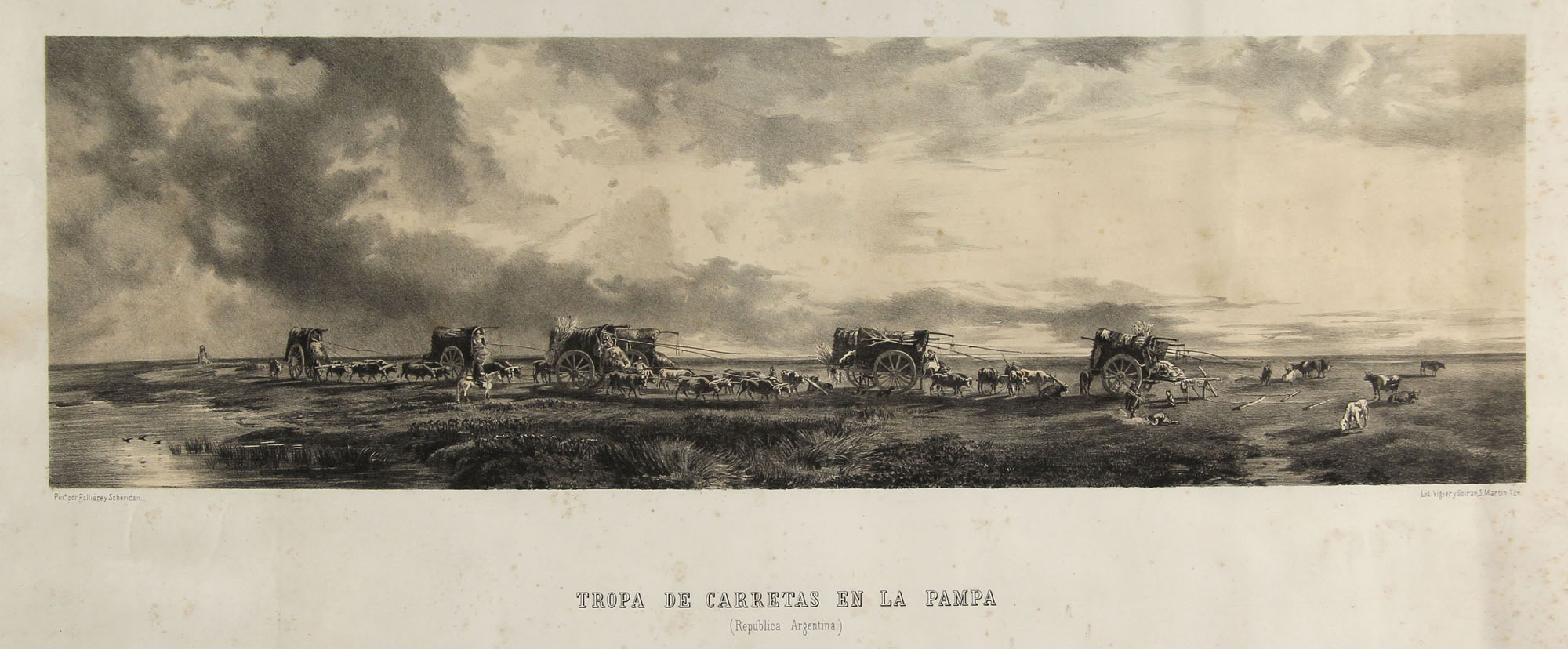  'TROPA DE CARRETAS EN LA PAMPA'