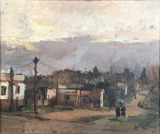 Lote 313: SARTORE, Hugo 'CALLE DE PUEBLO'