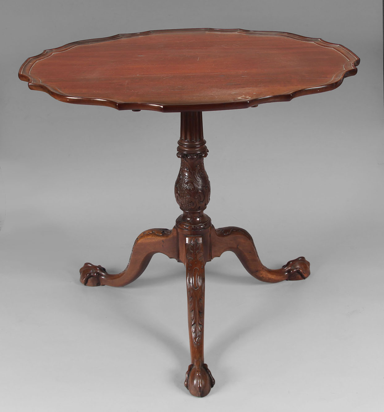  ANTIGUA MESA INGLESA TILT TOP ESTILO CHIPPENDALE.