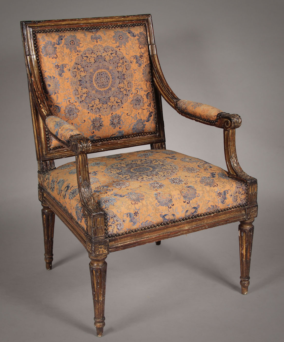  ANTIGUO SILLON FRANCES DE ESTILO LUIS XVI. 