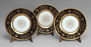 Lote 249: SIETE PLATOS DE PORCELANA ALEMANA BAVARIA PARA COMIDA.  SIETE PLATOS DE PORCELANA ALEMANA BAVARIA PARA COMIDA. 