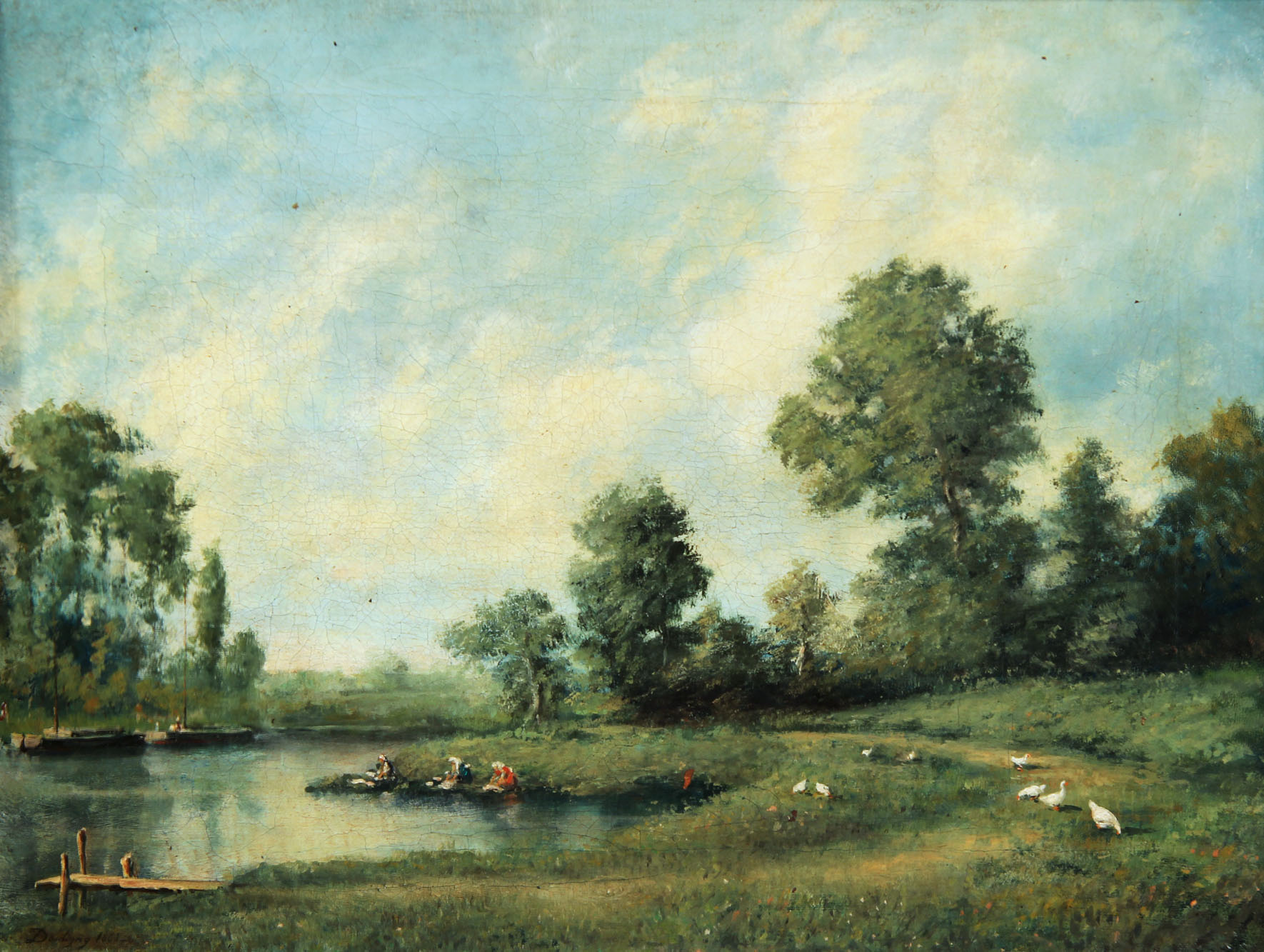  'LAVEUSES AU BORD DE LA RIVIERE'