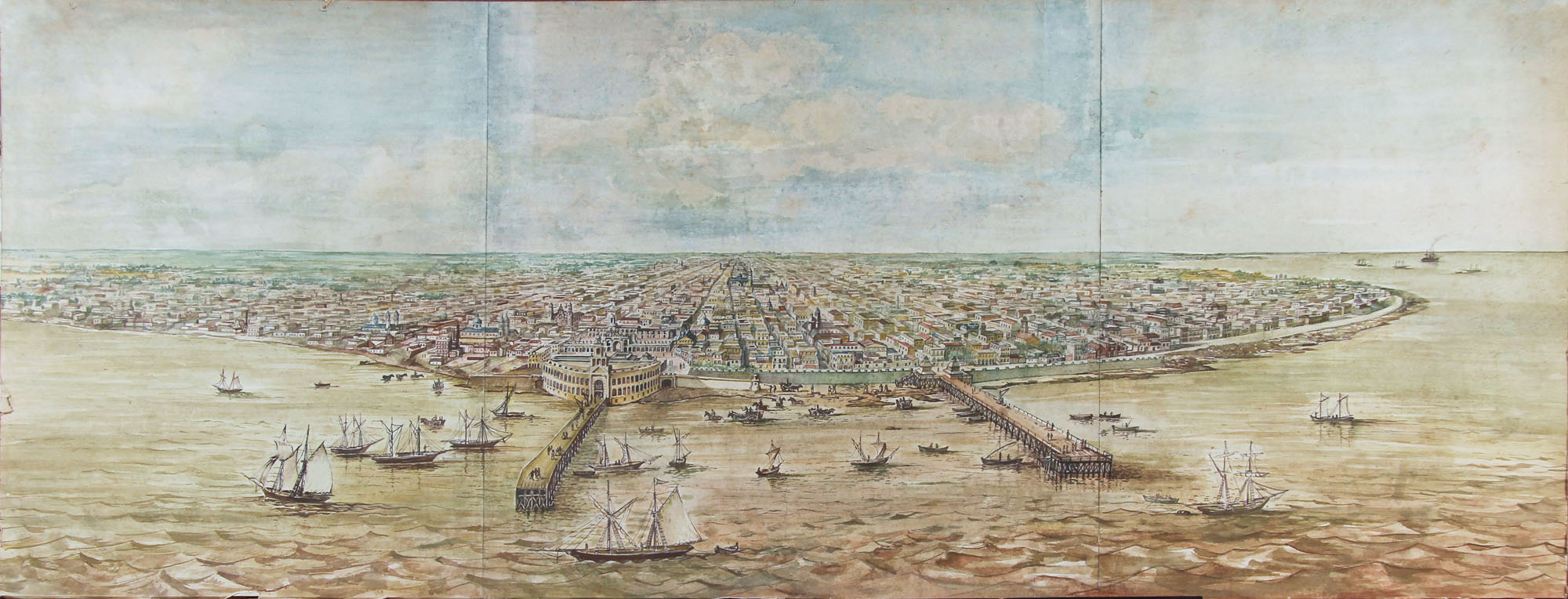 LEZICA, Carlos Ambrosio Cnel.  'VISTA DE LA ANTIGUA CIUDAD DE BUENOS AIRES'