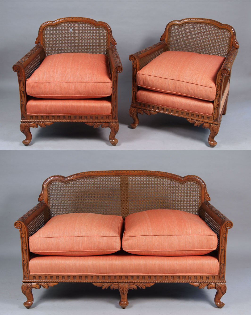  SOFA Y DOS SILLONES DE ESTILO INGLES. 