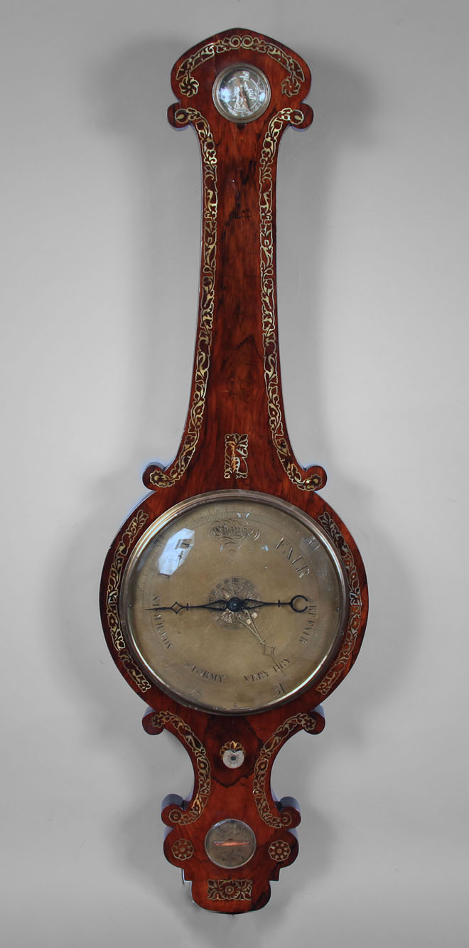 ANTIGUO BAROMETRO 'BANJO' INGLES REGENCY. ANTIGUO BAROMETRO 'BANJO' INGLES REGENCY.
