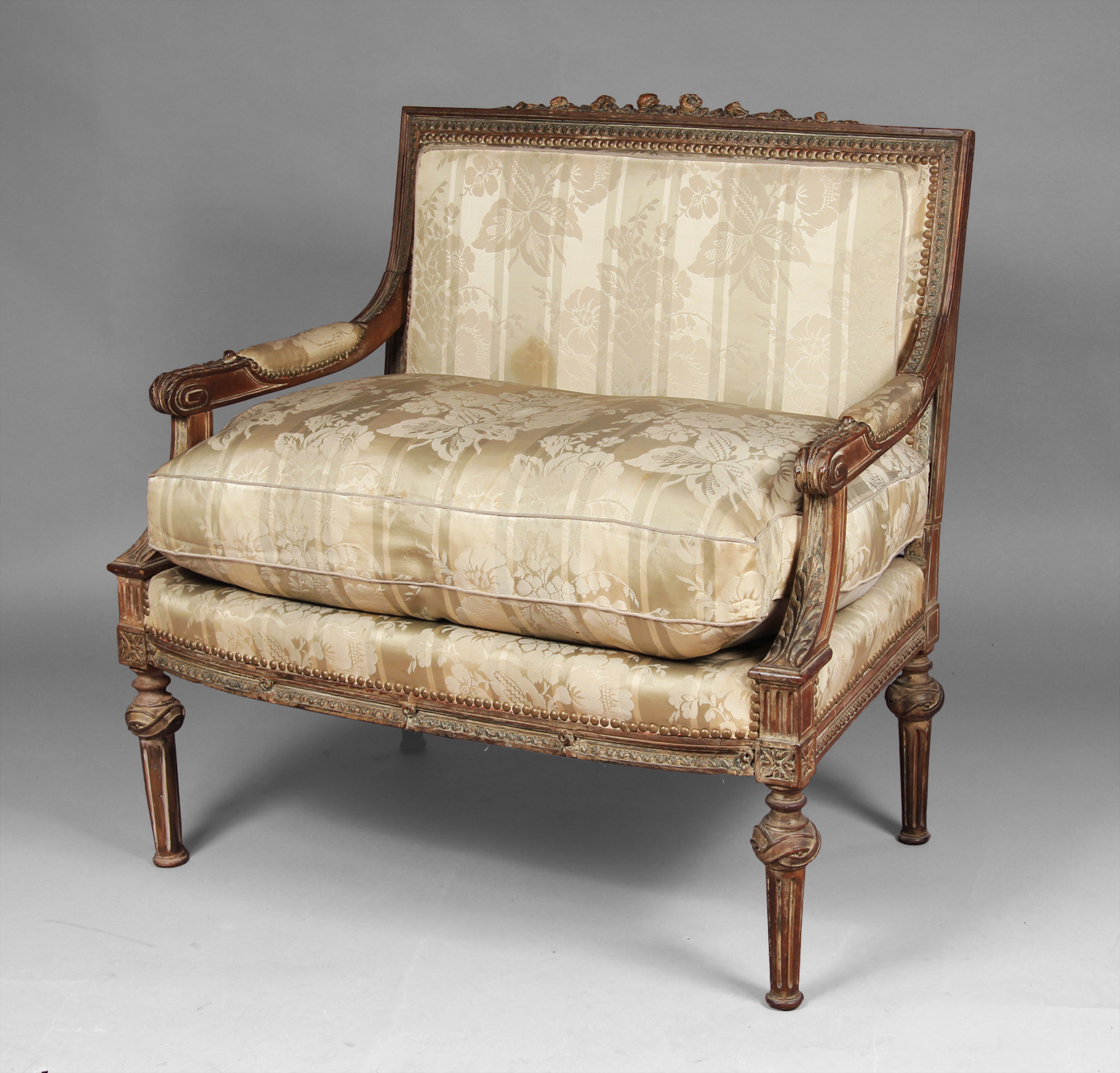  ANTIGUO SILLON MARQUISE FRANCES ESTILO LUIS XVI.