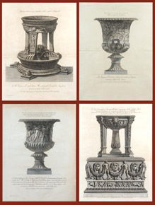 Lote 86: CUATRO ANTIGUOS GRABADOS ITALIANOS DE PIRANESI.  CUATRO ANTIGUOS GRABADOS ITALIANOS DE PIRANESI. 