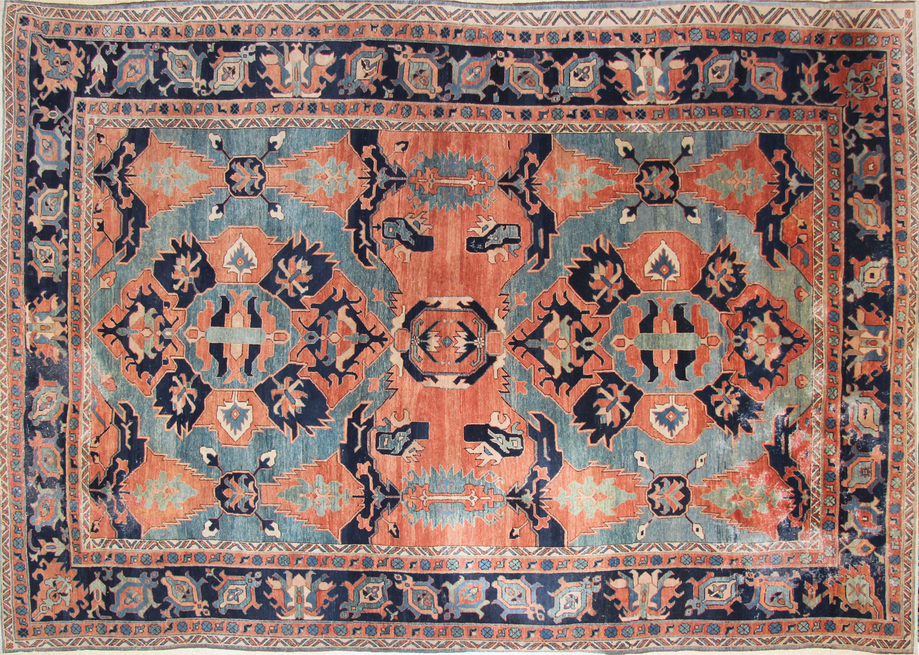 GRAN ALFOMBRA AGRA DE LANA TEJIDA A MANO. GRAN ALFOMBRA AGRA DE LANA TEJIDA A MANO.