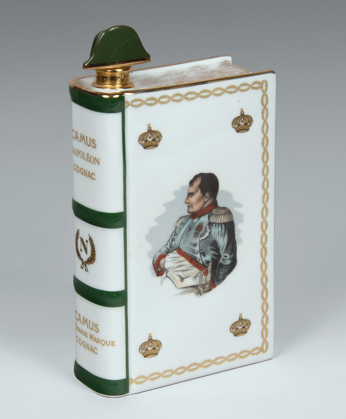  BOTELLA DE PORCELANA FRANCESA LIMOGES PARA COGNAC. 