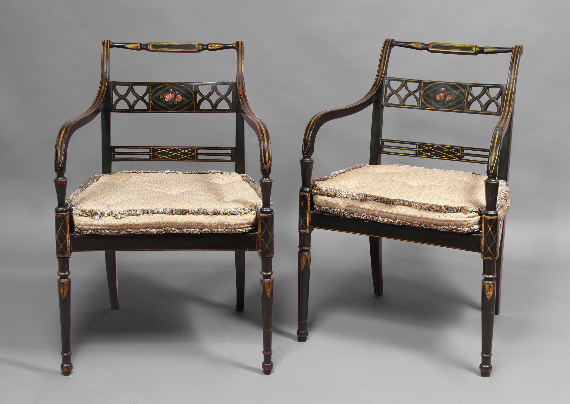  PAR DE ANTIGUOS SILLONES INGLESES SIGLO XIX. 