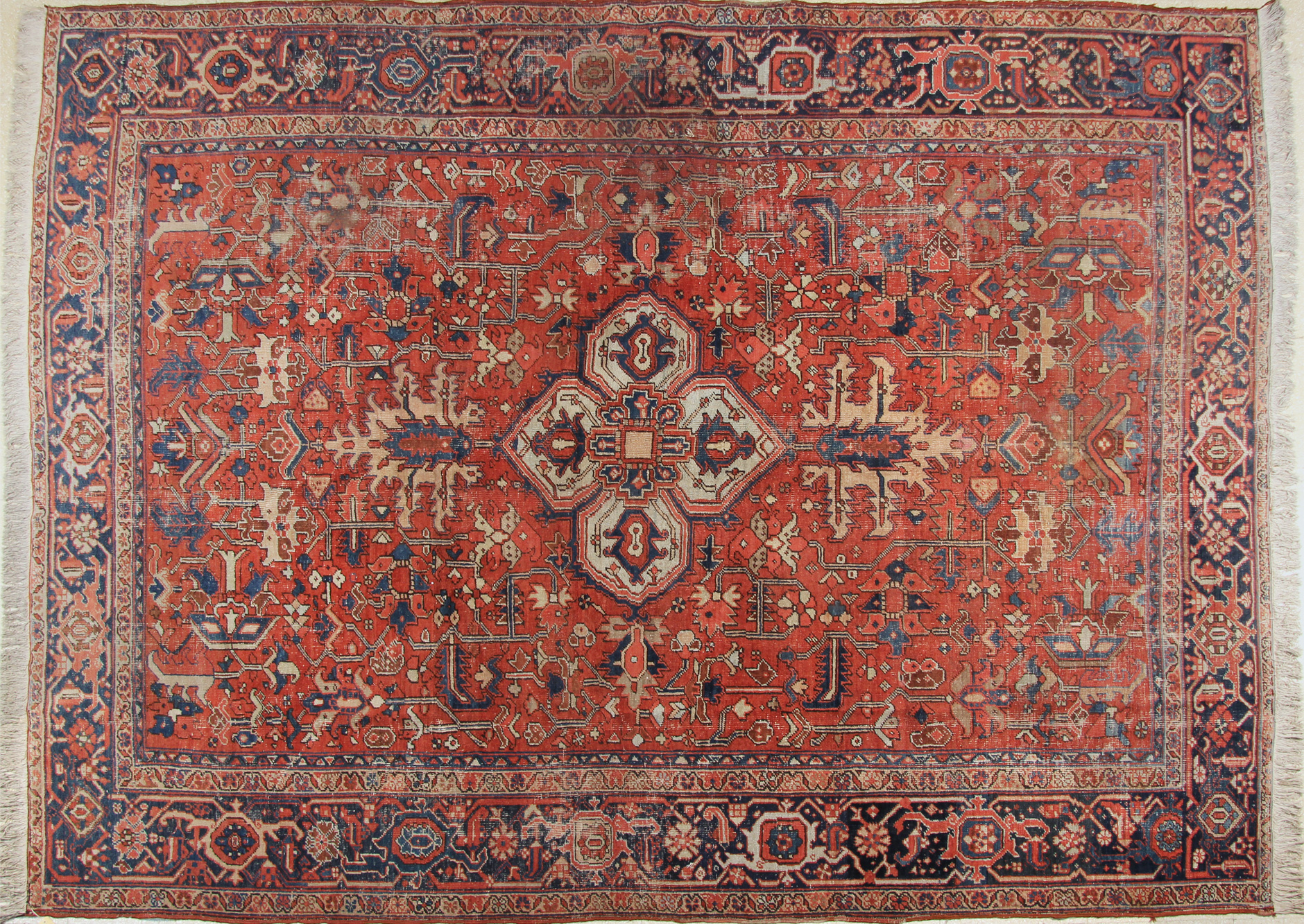  ALFOMBRA PERSA HERIZ DE LANA TEJIDA A MANO. 