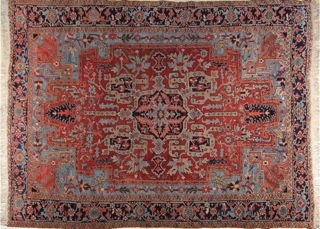 Lote 310: ALFOMBRA PERSA HERIZ DE LANA TEJIDA A MANO.  ALFOMBRA PERSA HERIZ DE LANA TEJIDA A MANO. 