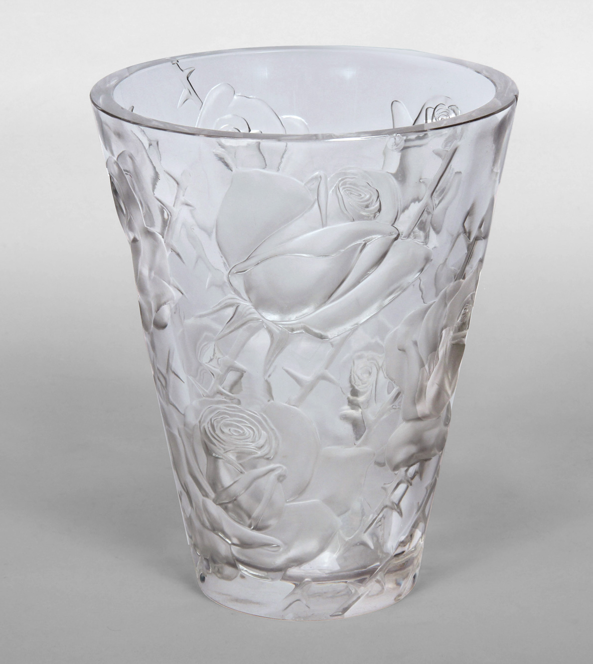  VASO FRANCES DE VIDRIO ARTISTICO FIRMADO LALIQUE. 