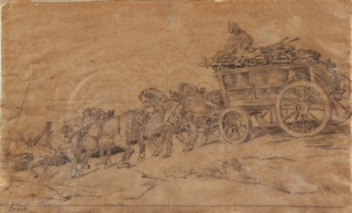 Lote 59: GERICAULT, Théodore 'LE CHARIOT DE CHARBON'