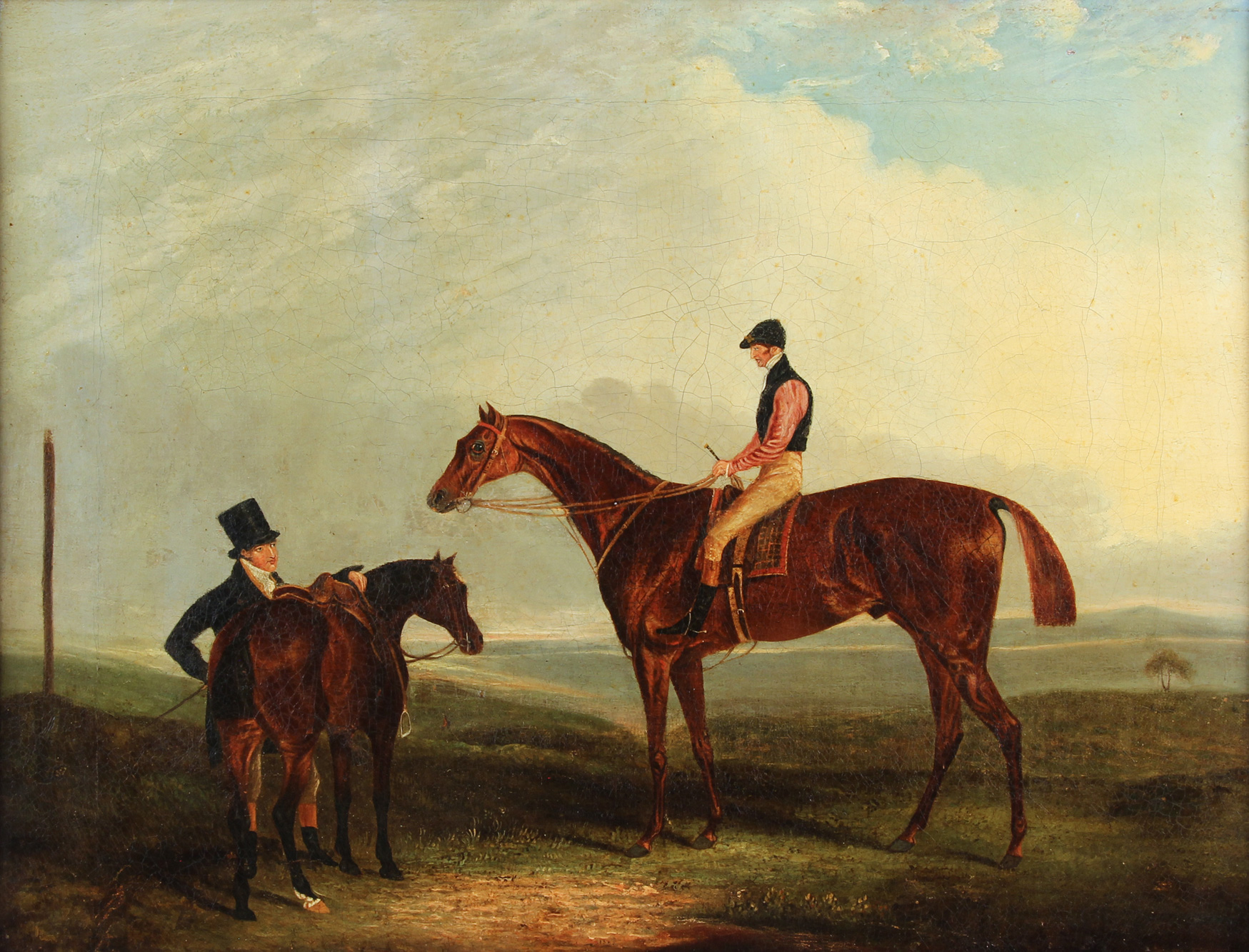  'JOCKEY MONTADO Y SU ENTRENADOR' 