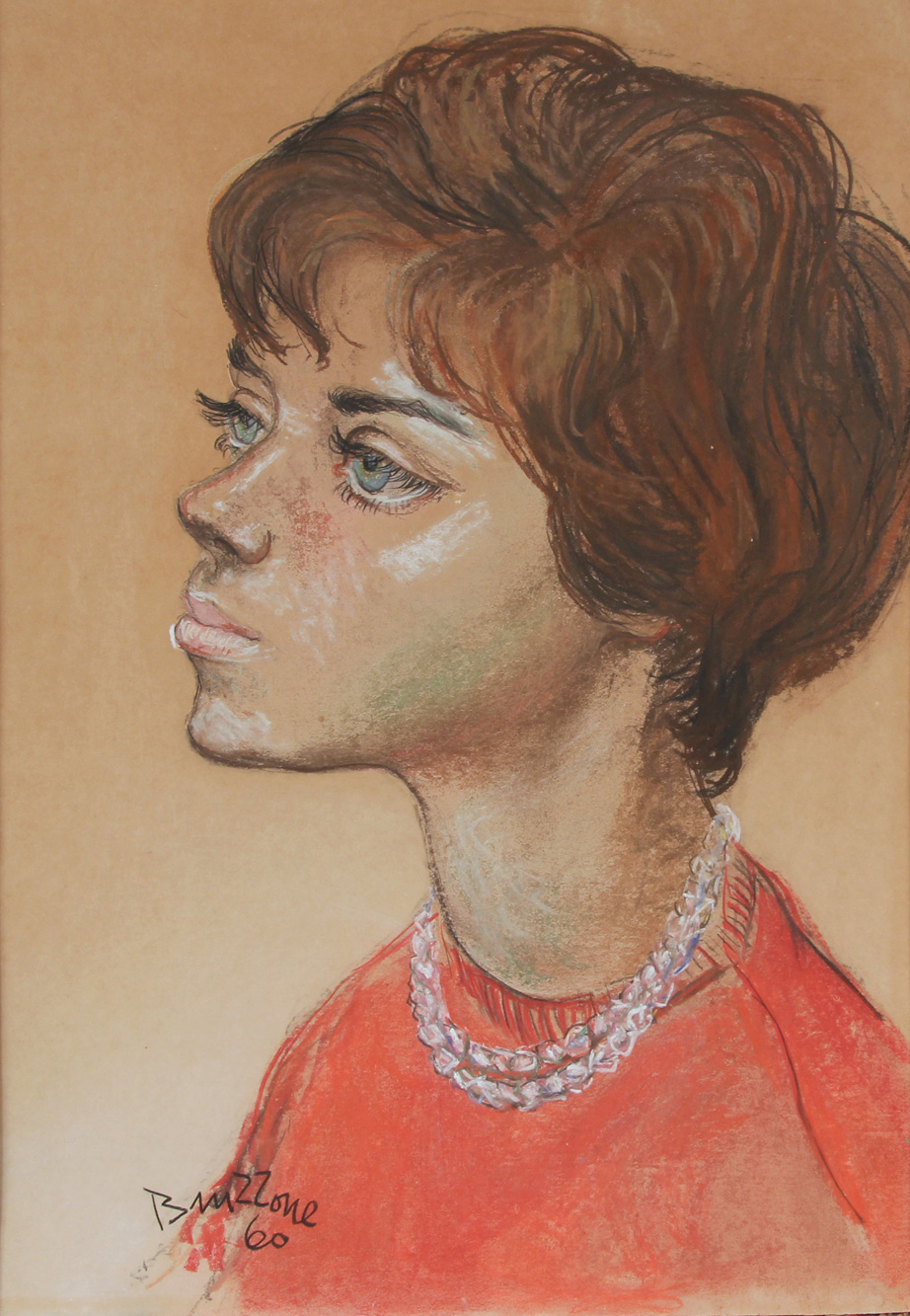 BRUZZONE,  Alberto 'RETRATO DE JOVEN MUJER' 