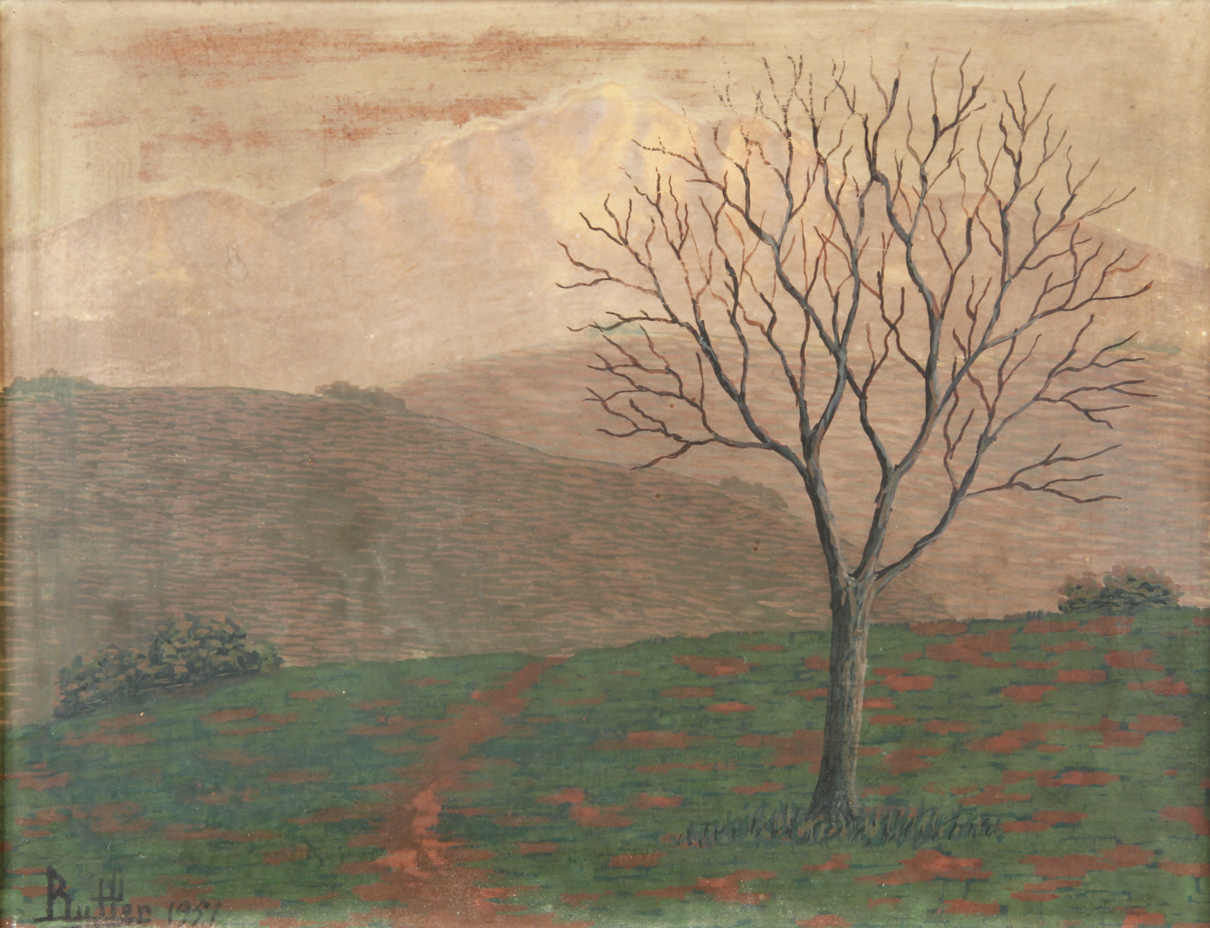 BUTLER, Fray Guillermo 'PAISAJE SERRANO CON ARBOL'