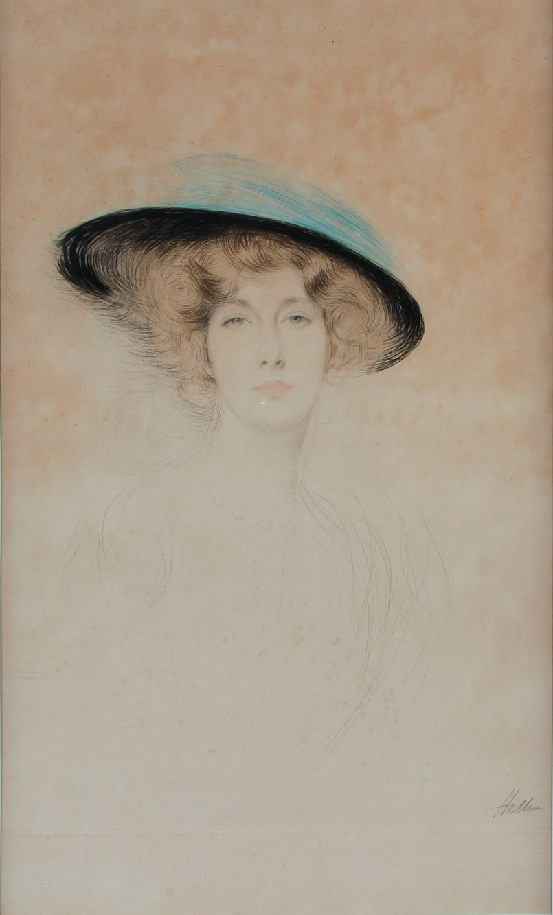 HELLEU, Paul César 'FEMME AU CHAPEAU'