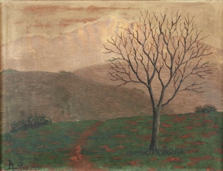 Lote 42: BUTLER, Fray Guillermo 'PAISAJE SERRANO CON ARBOL'