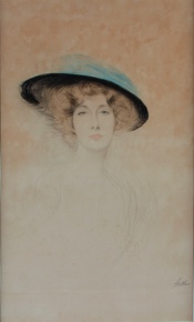 Lote 8: HELLEU, Paul César 'FEMME AU CHAPEAU'