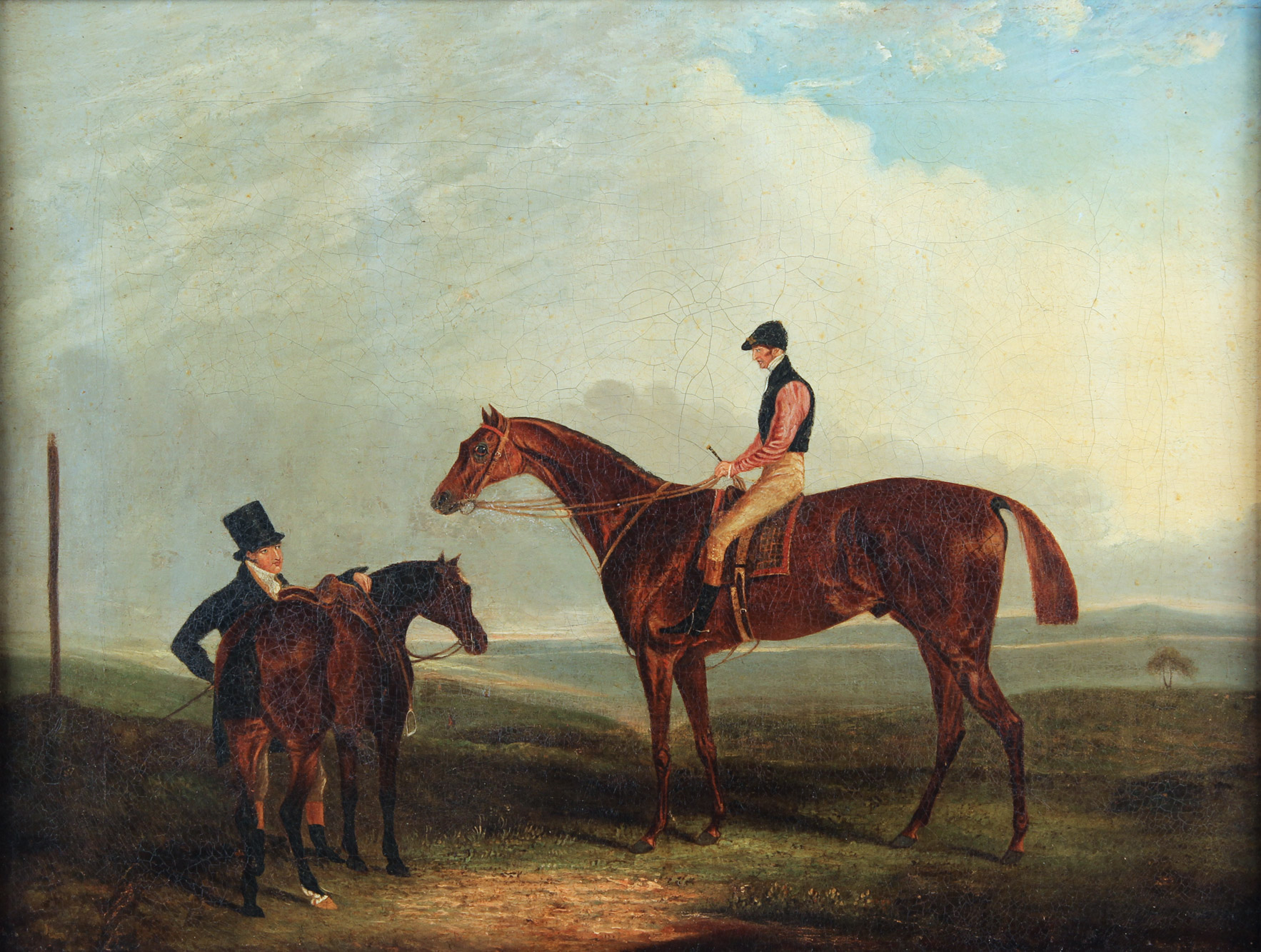  'JOCKEY MONTADO Y SU ENTRENADOR' 