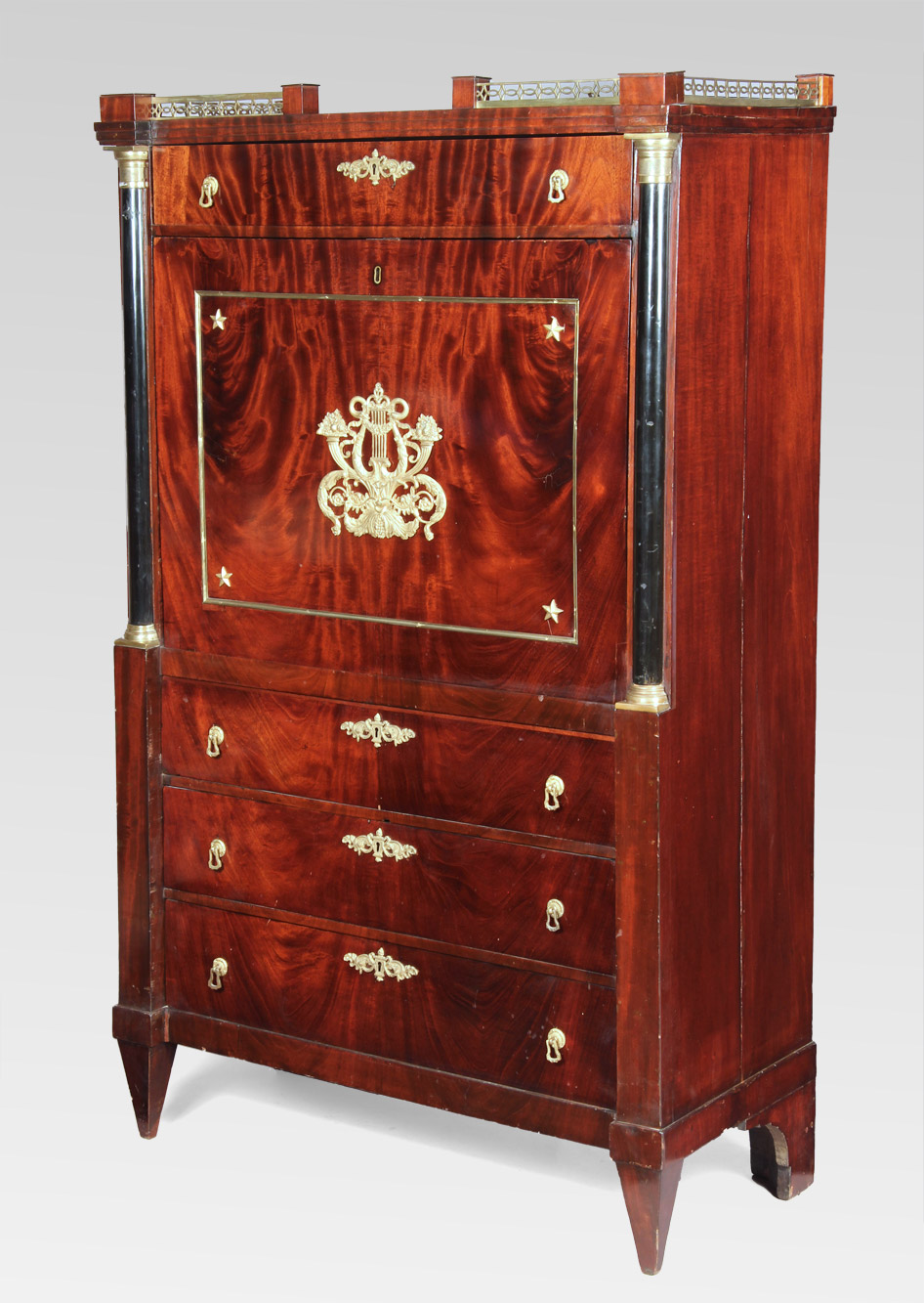  ANTIGUO SECRETAIRE ABATTANT FRANCES IMPERIO. 