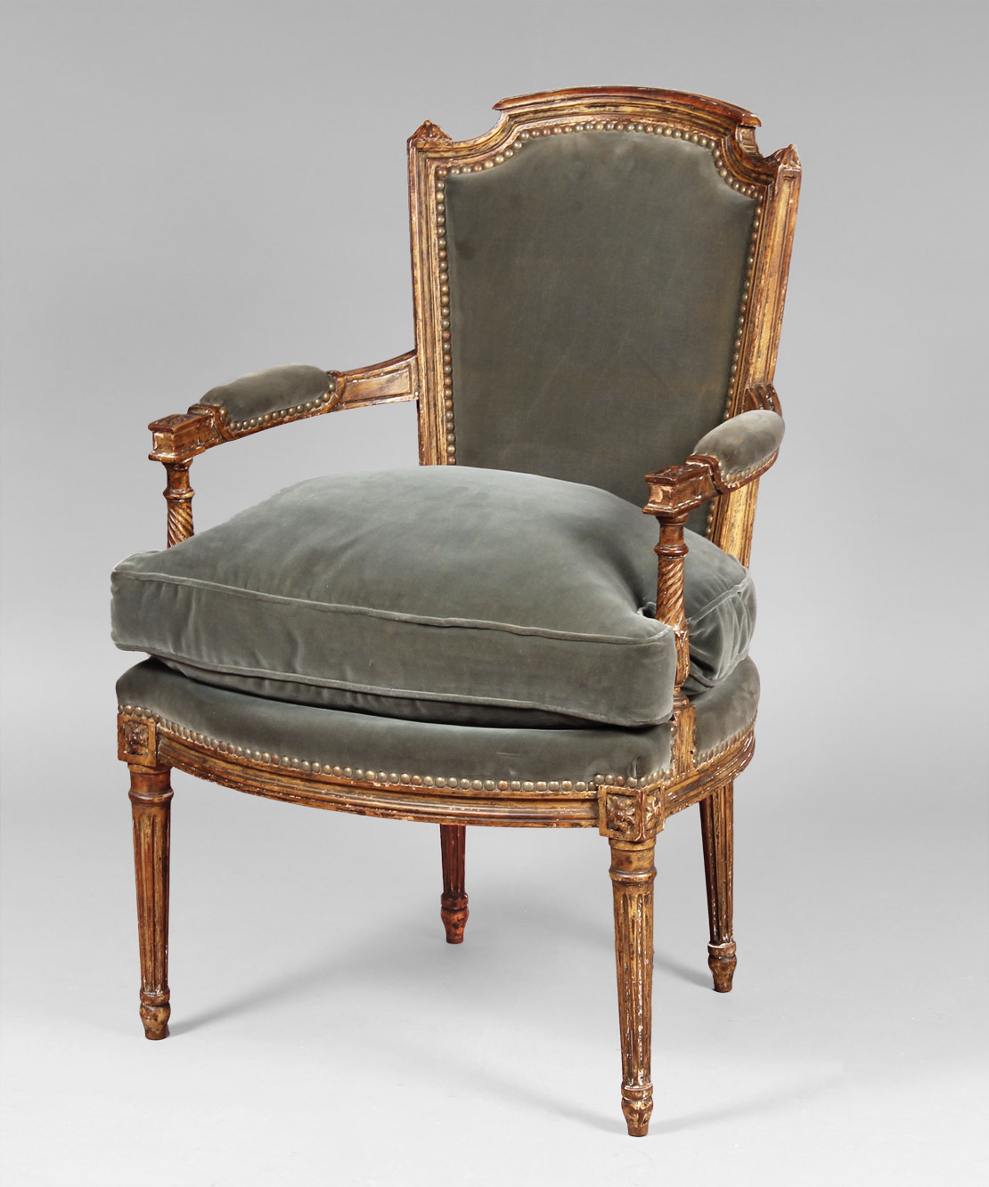  ANTIGUO SILLON FRANCES DE ESTILO LUIS XVI. 