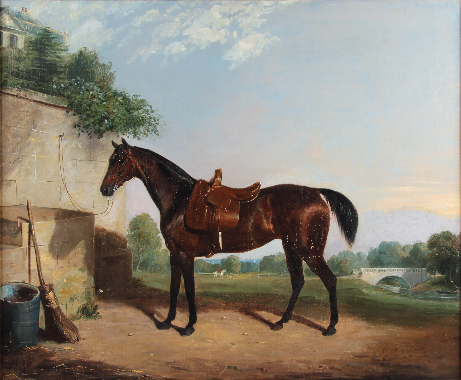 HEBBER, Eduard Walter 'BAY HORSE IN A LANDSCAPE' 