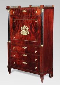 Lote 180: ANTIGUO SECRETAIRE ABATTANT FRANCES IMPERIO.  ANTIGUO SECRETAIRE ABATTANT FRANCES IMPERIO. 