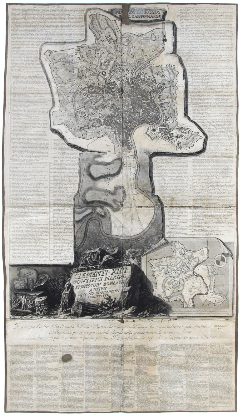 PIRANESI, Giovanni Battista 'PIANTA DI ROMA E DEL CAMPO MARZO' 