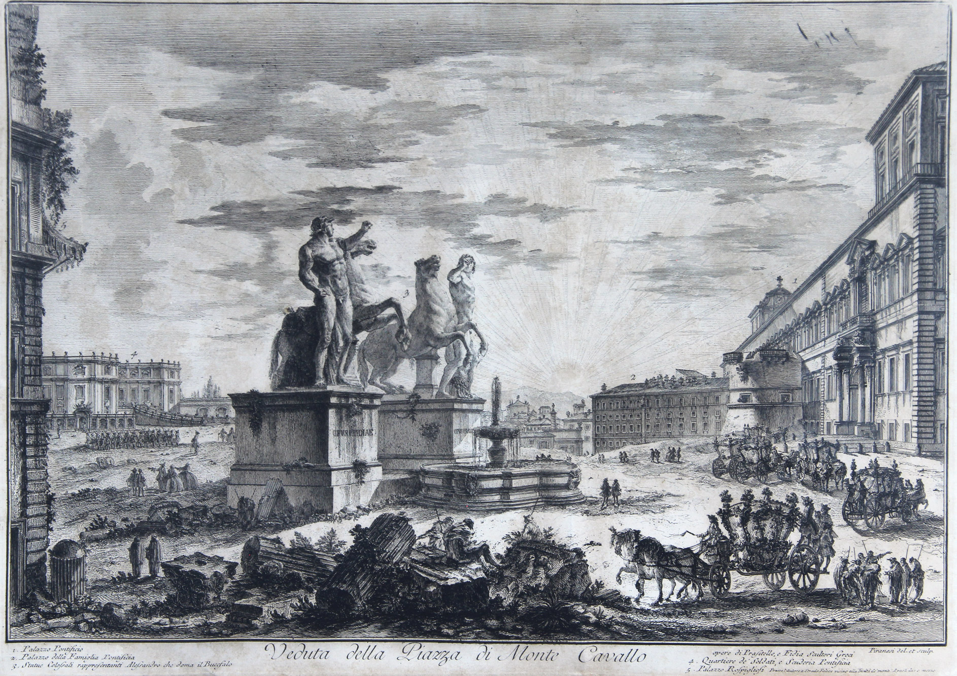 PIRANESI, Giovanni Battista 'VEDUTA DELLA PIAZZA DI MONTE CAVALLO'