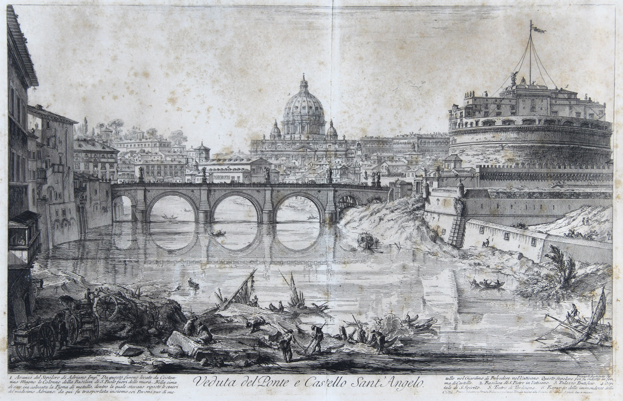 PIRANESI, Giovanni Battista 'VEDUTA DEL PONTE E CASTELLO SANT'ANGELO'