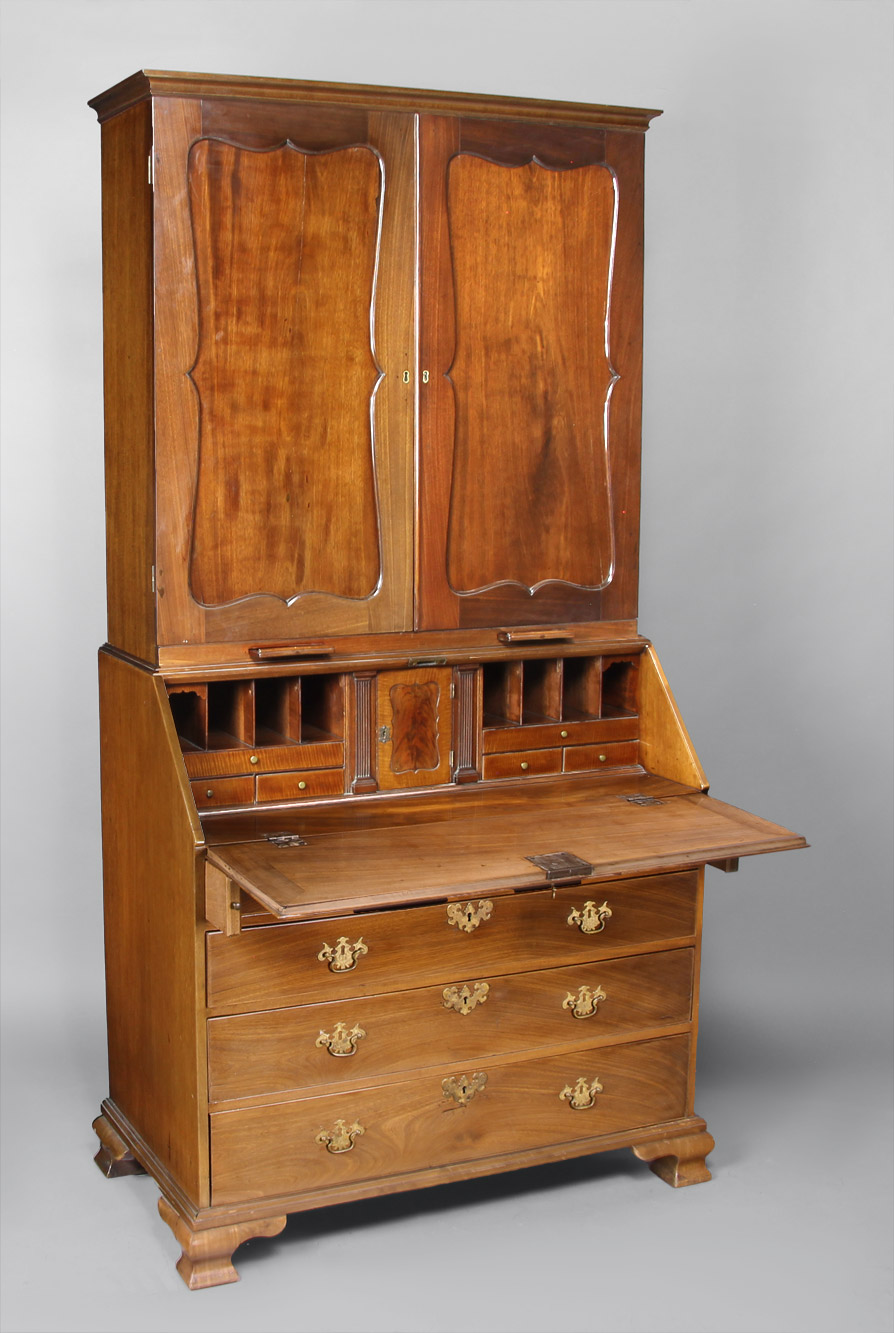  ANTIGUO BUREAU BOOKCASE INGLES ESTILO JORGE III. 